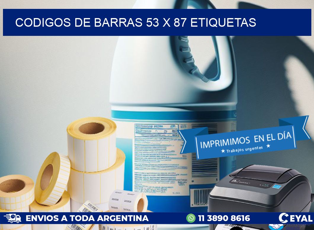 codigos de barras 53 x 87 etiquetas