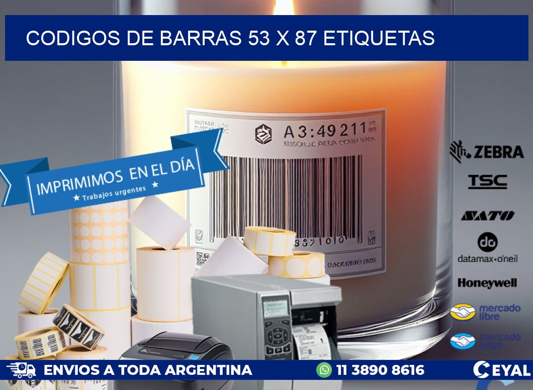 codigos de barras 53 x 87 etiquetas