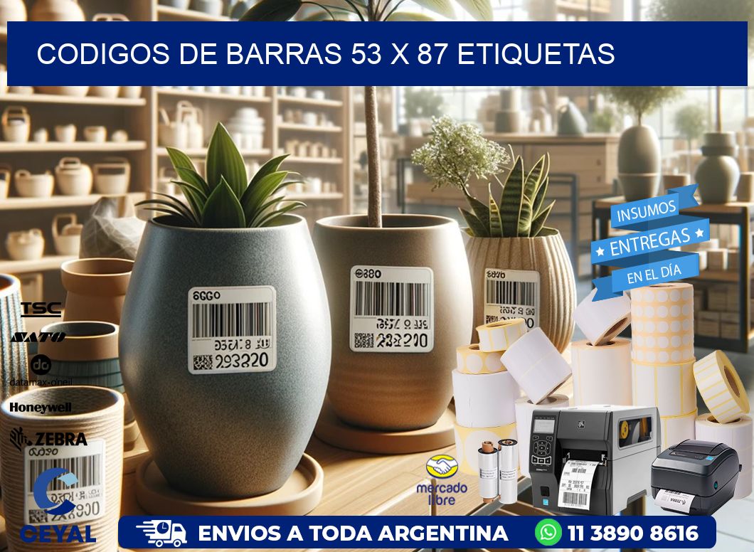 codigos de barras 53 x 87 etiquetas