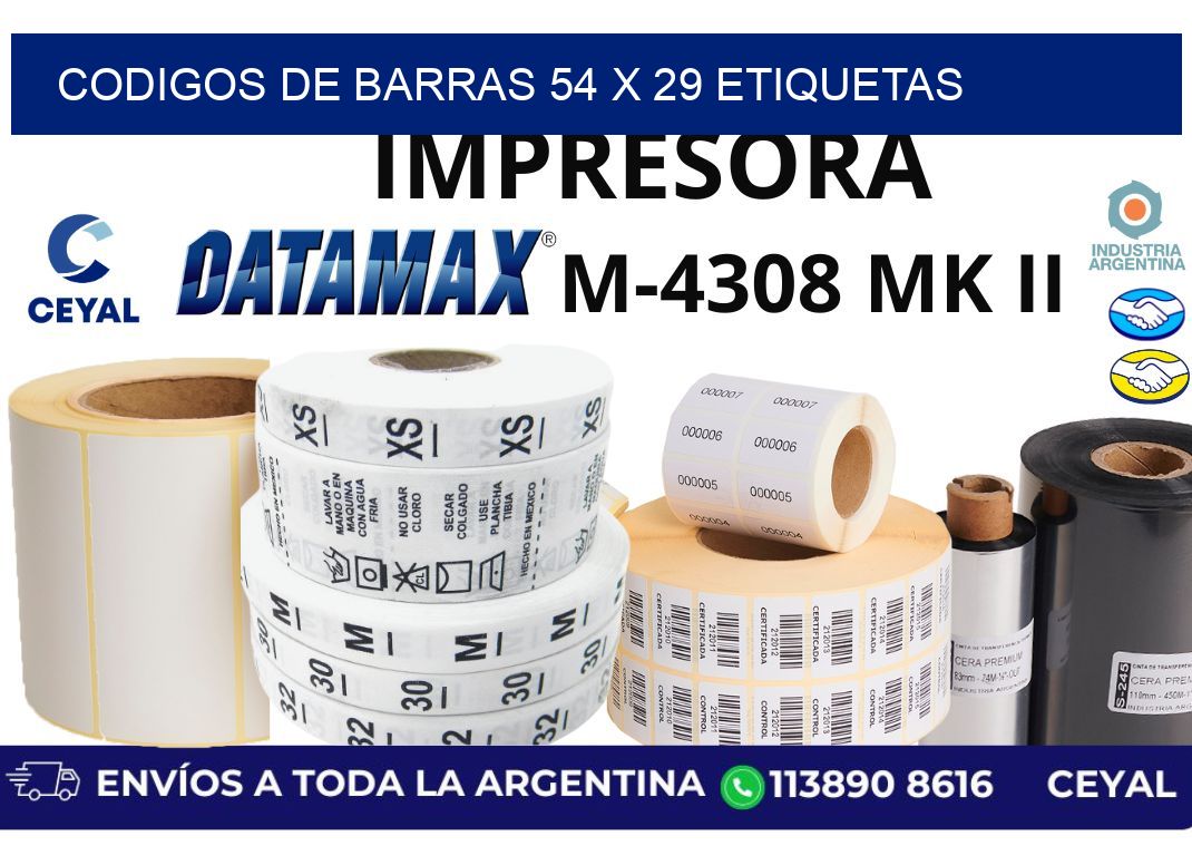 codigos de barras 54 x 29 etiquetas
