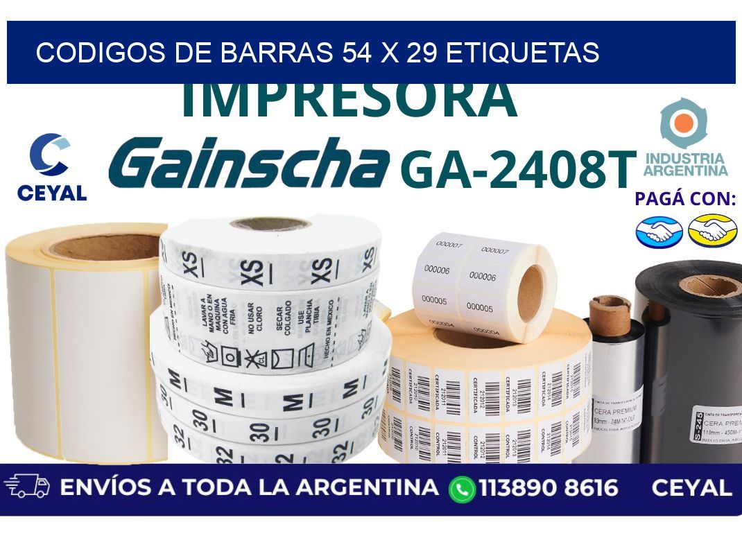 codigos de barras 54 x 29 etiquetas