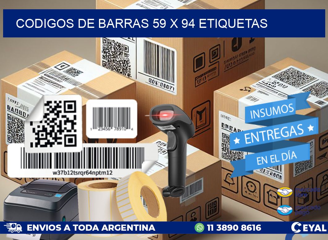 codigos de barras 59 x 94 etiquetas
