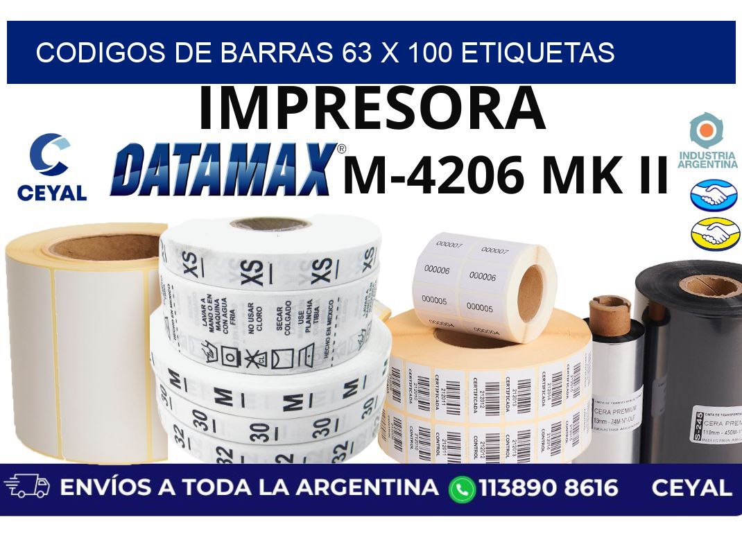 codigos de barras 63 x 100 etiquetas
