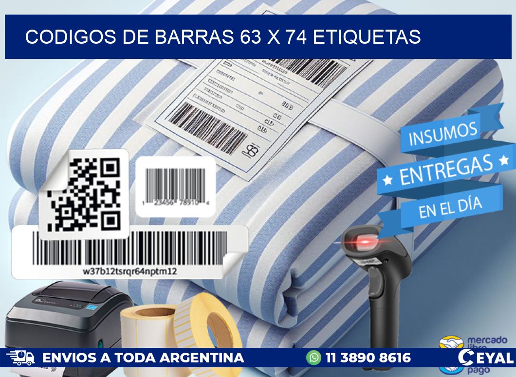 codigos de barras 63 x 74 etiquetas