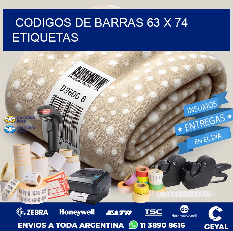 codigos de barras 63 x 74 etiquetas