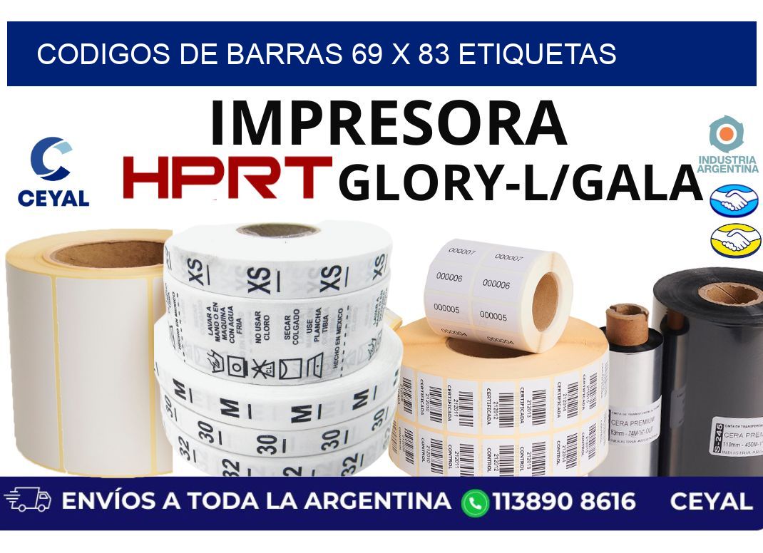 codigos de barras 69 x 83 etiquetas
