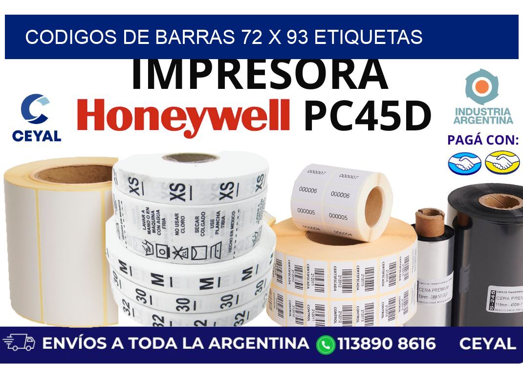 codigos de barras 72 x 93 etiquetas