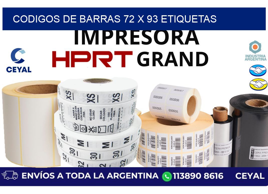 codigos de barras 72 x 93 etiquetas
