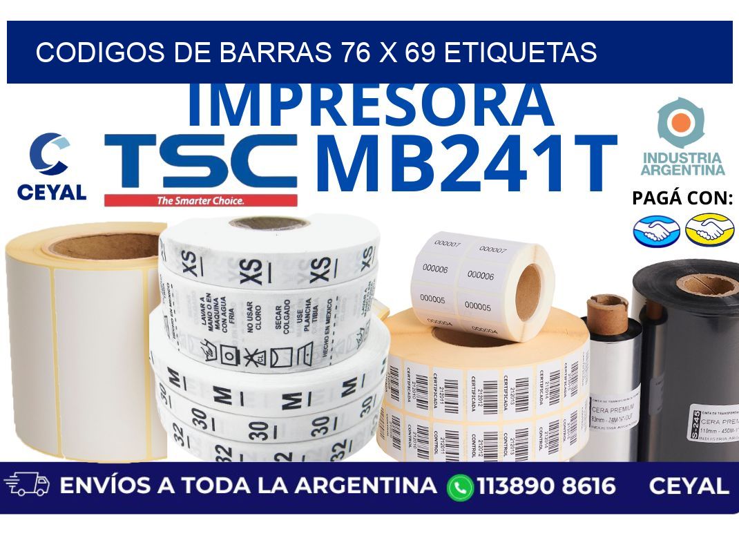codigos de barras 76 x 69 etiquetas