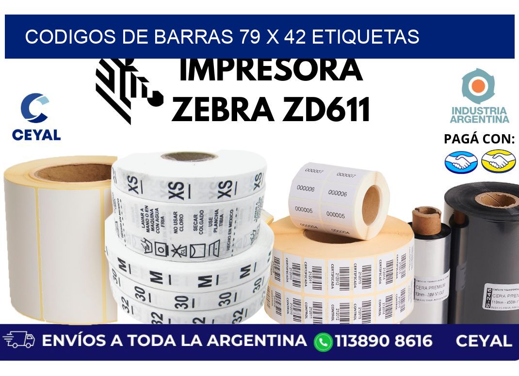 codigos de barras 79 x 42 etiquetas