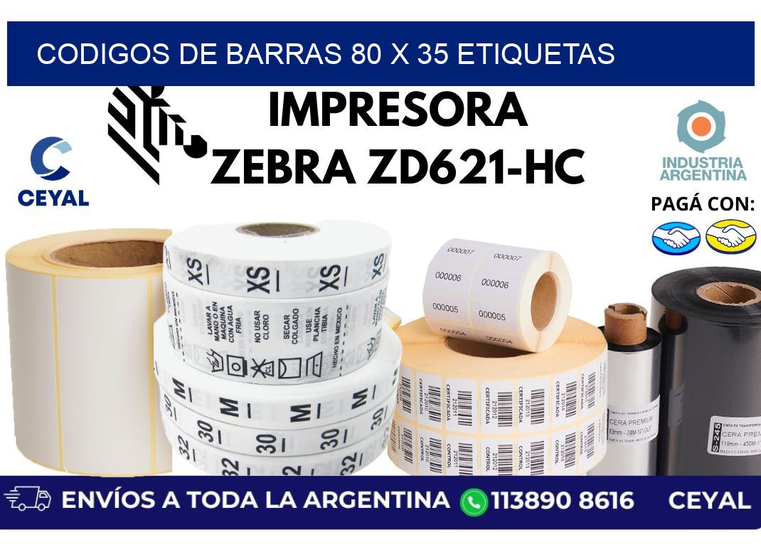 codigos de barras 80 x 35 etiquetas