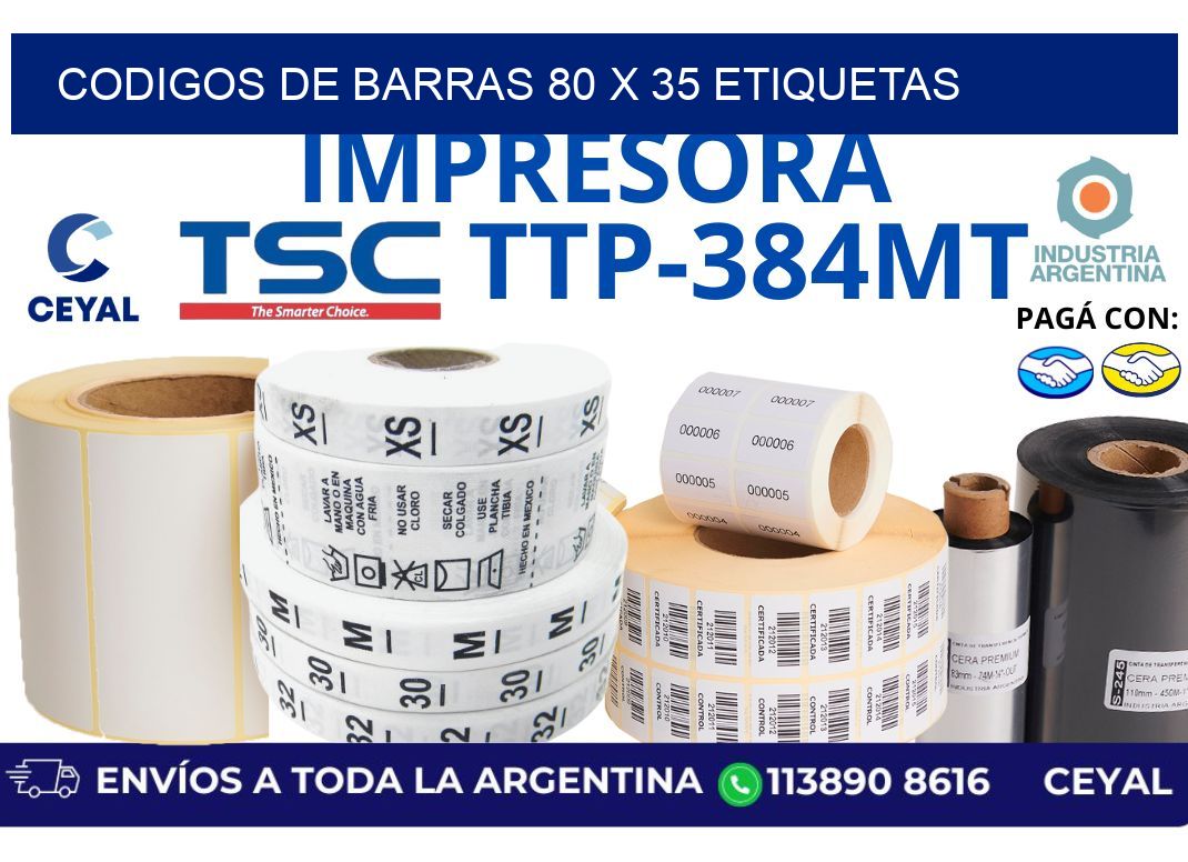 codigos de barras 80 x 35 etiquetas