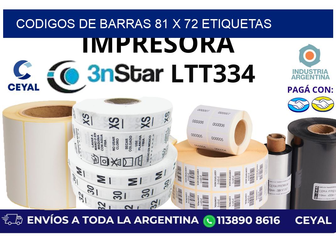 codigos de barras 81 x 72 etiquetas