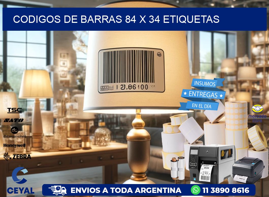 codigos de barras 84 x 34 etiquetas