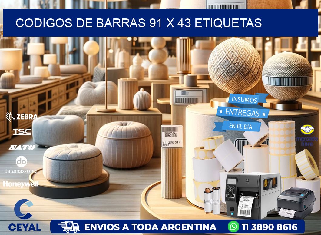 codigos de barras 91 x 43 etiquetas