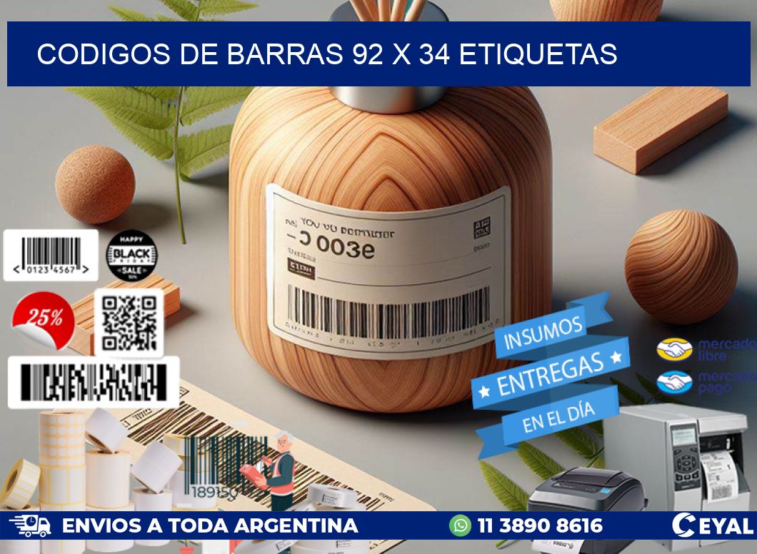 codigos de barras 92 x 34 etiquetas