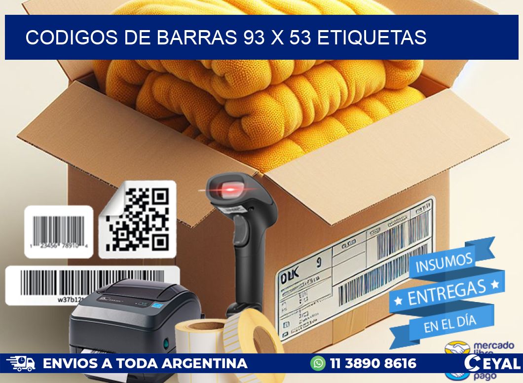 codigos de barras 93 x 53 etiquetas