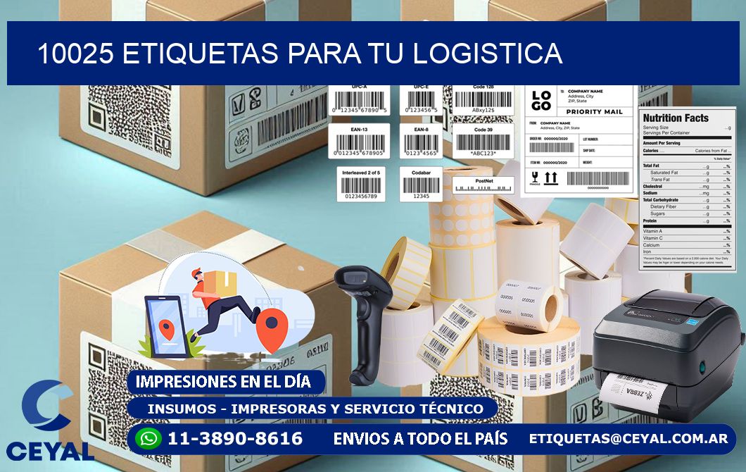 10025 etiquetas para tu logistica