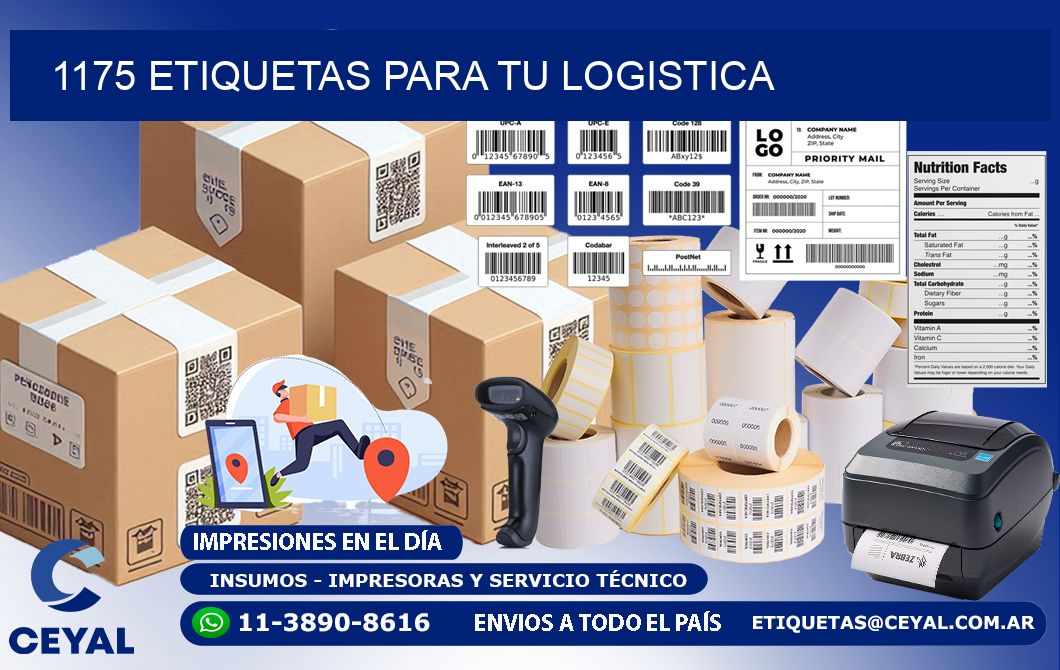 1175 etiquetas para tu logistica