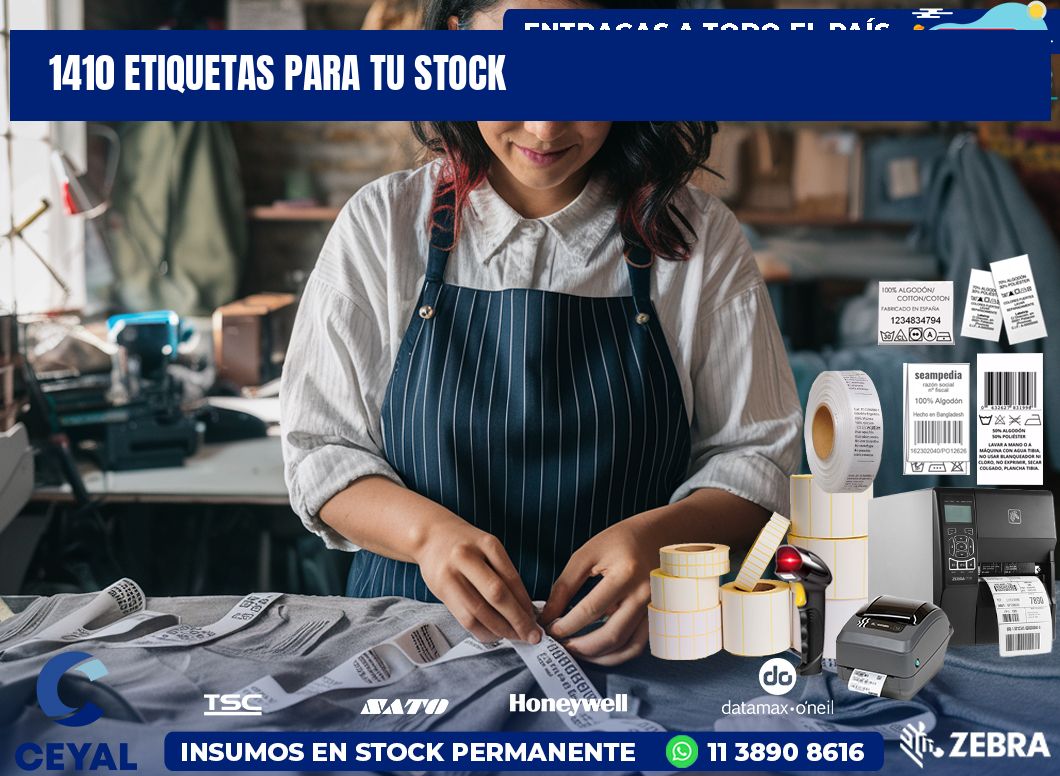 1410 etiquetas para tu stock