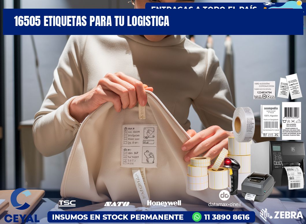 16505 etiquetas para tu logistica