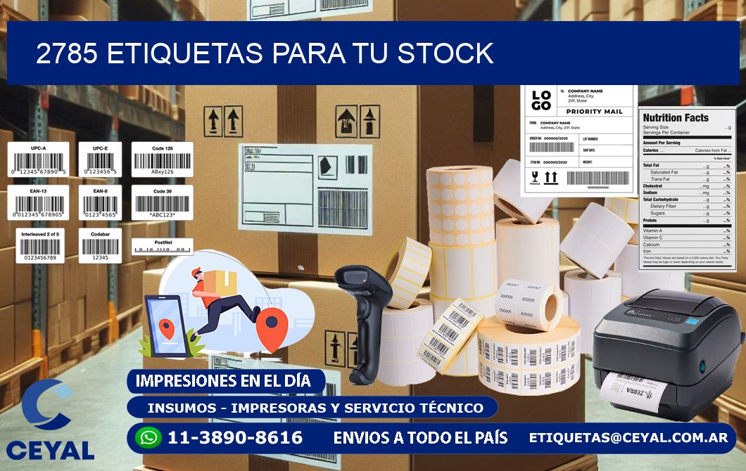 2785 etiquetas para tu stock