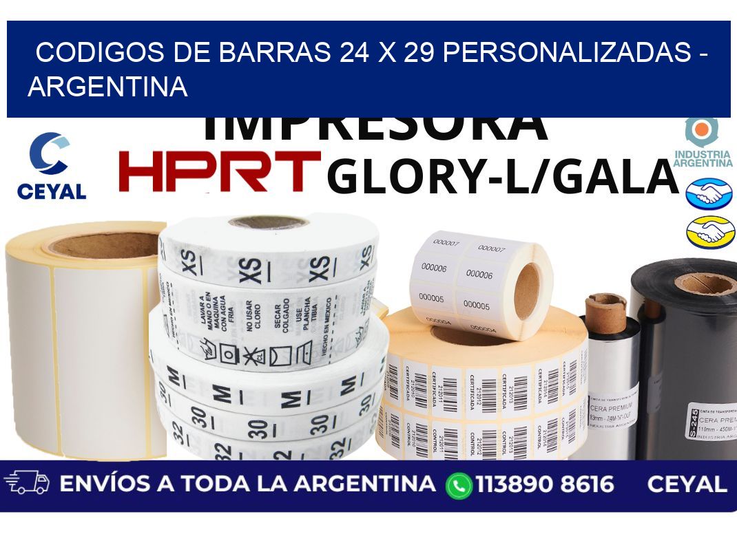 codigos de barras 24 x 29 personalizadas – Argentina
