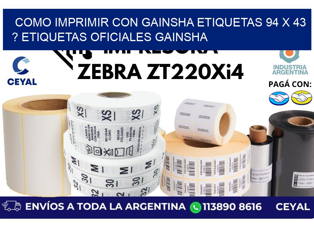 como imprimir con gainsha etiquetas 94 x 43 ? etiquetas oficiales gainsha