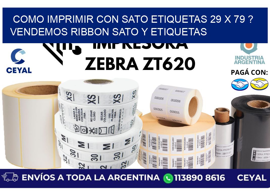 como imprimir con sato etiquetas 29 x 79 ? vendemos ribbon sato y etiquetas