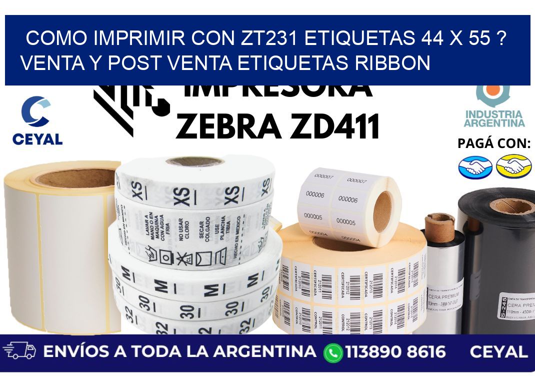 como imprimir con zt231 etiquetas 44 x 55 ? Venta y post venta etiquetas ribbon
