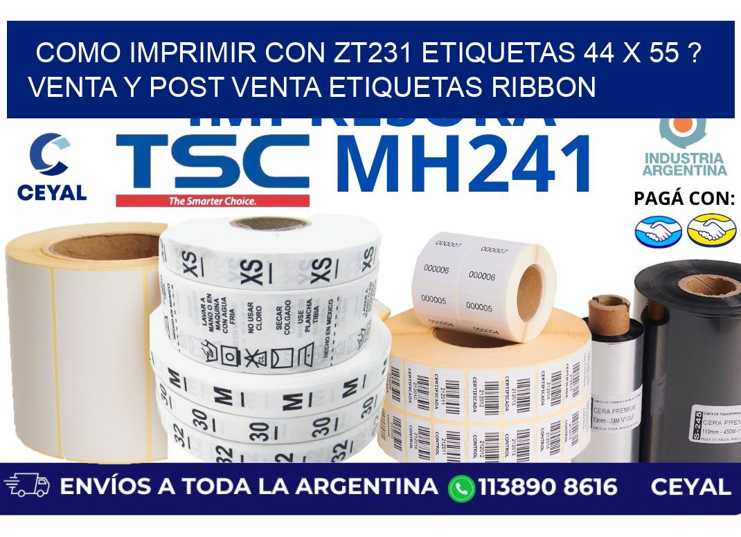 como imprimir con zt231 etiquetas 44 x 55 ? Venta y post venta etiquetas ribbon