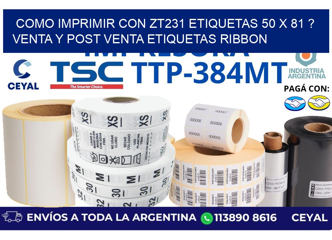 como imprimir con zt231 etiquetas 50 x 81 ? Venta y post venta etiquetas ribbon