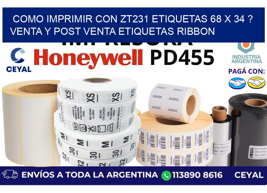 como imprimir con zt231 etiquetas 68 x 34 ? Venta y post venta etiquetas ribbon