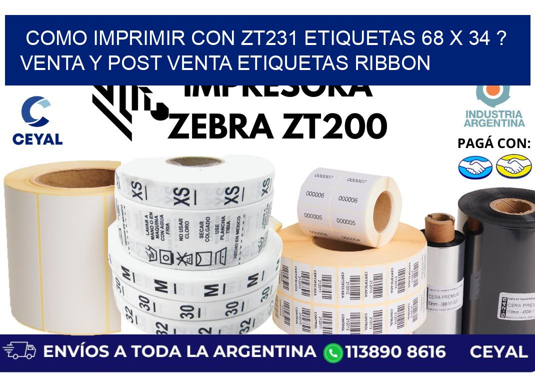 como imprimir con zt231 etiquetas 68 x 34 ? Venta y post venta etiquetas ribbon