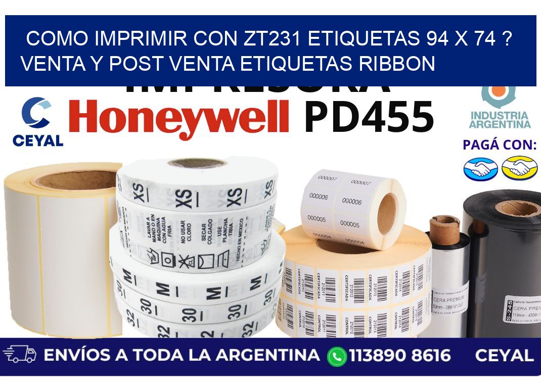como imprimir con zt231 etiquetas 94 x 74 ? Venta y post venta etiquetas ribbon