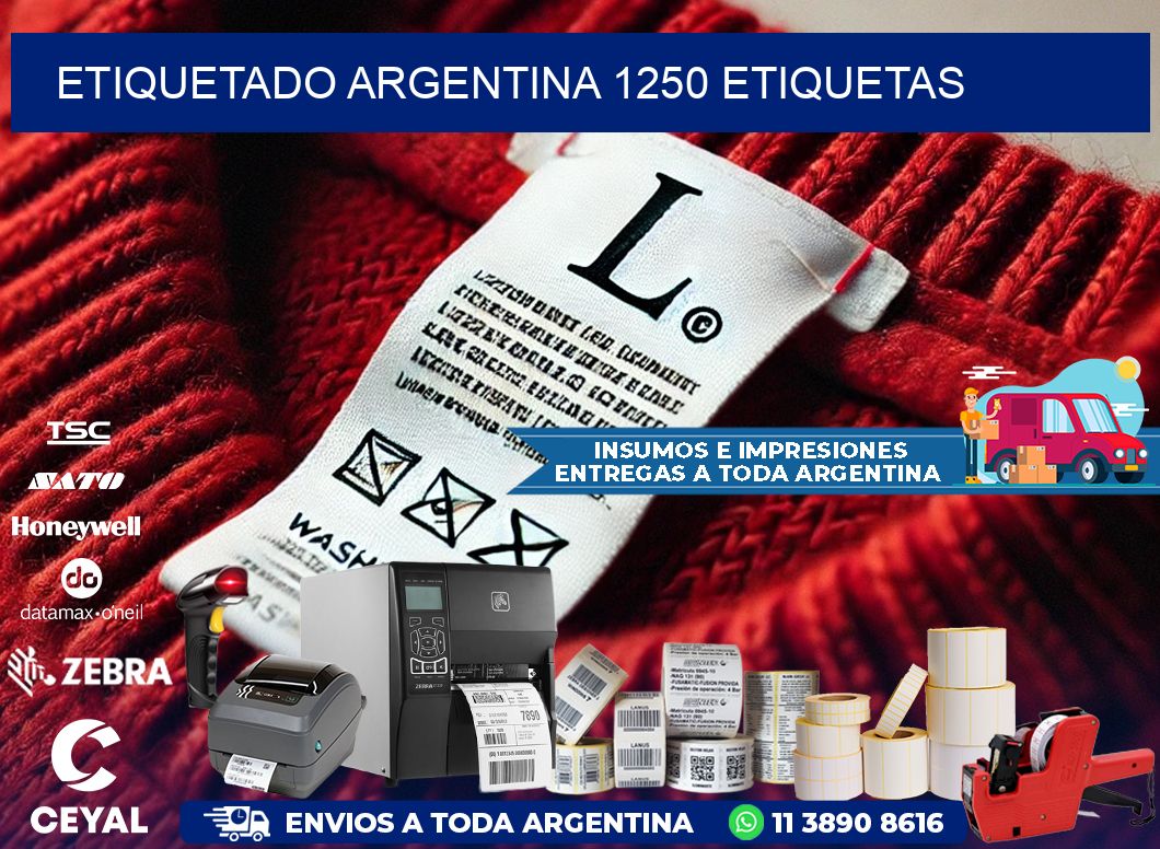 etiquetado argentina 1250 etiquetas