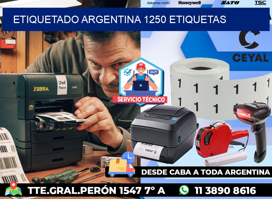 etiquetado argentina 1250 etiquetas