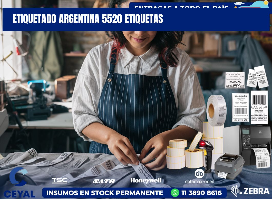 etiquetado argentina 5520 etiquetas