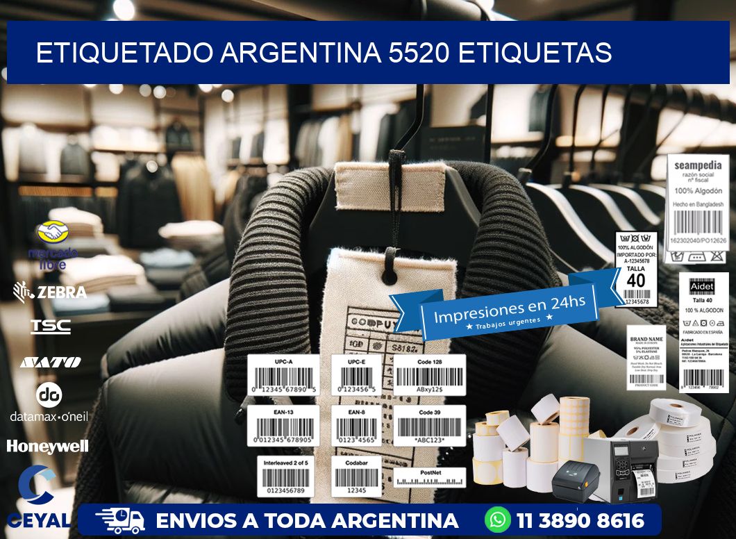 etiquetado argentina 5520 etiquetas