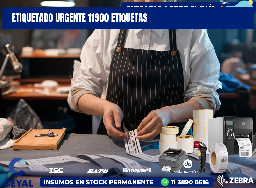 etiquetado urgente 11900 etiquetas