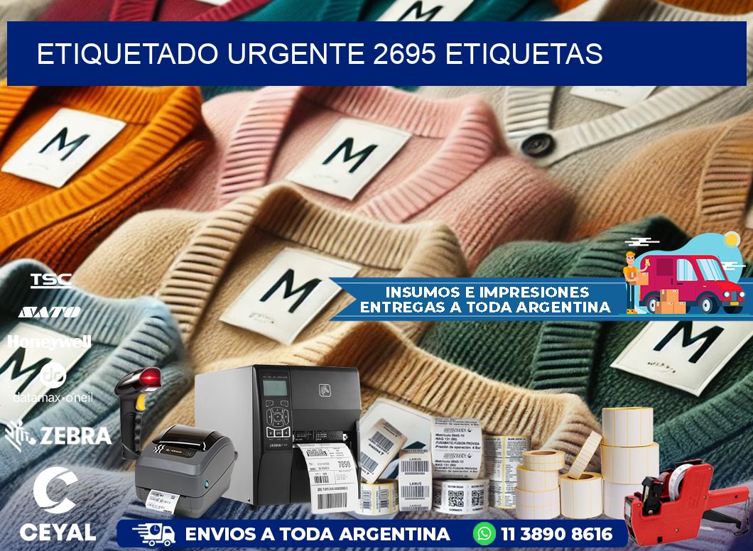 etiquetado urgente 2695 etiquetas
