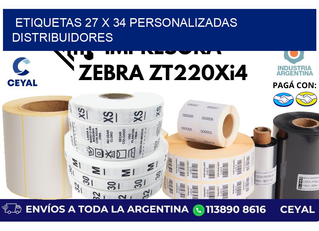 etiquetas 27 x 34 personalizadas distribuidores