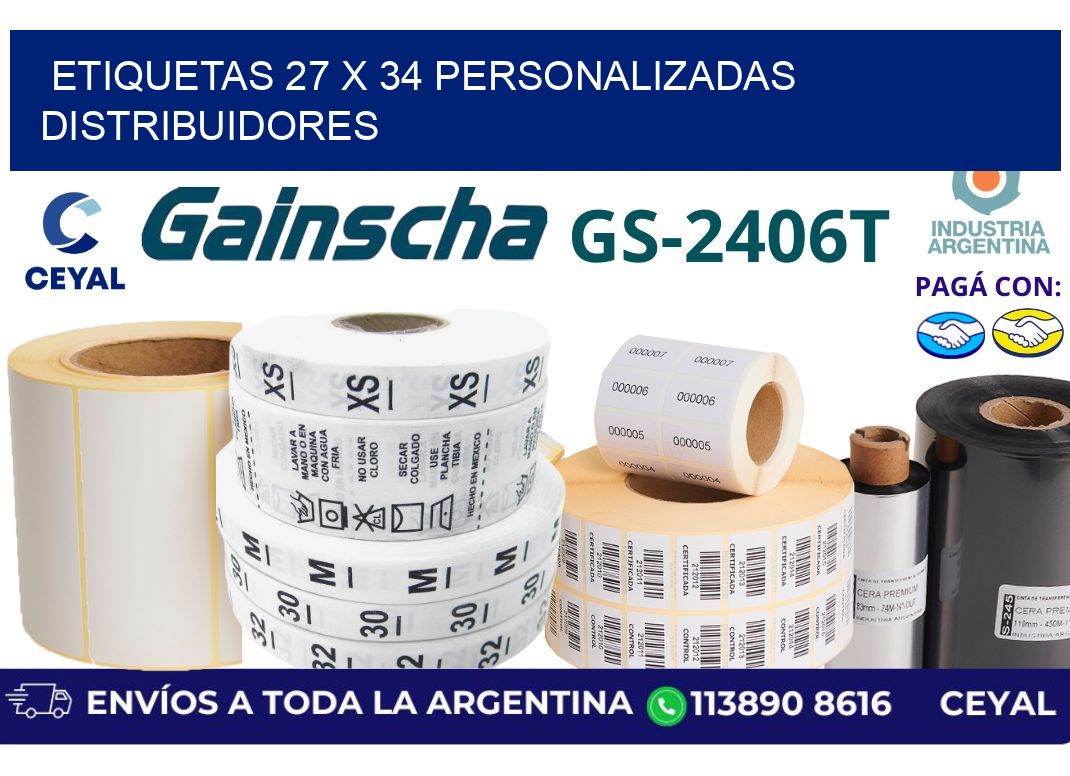 etiquetas 27 x 34 personalizadas distribuidores