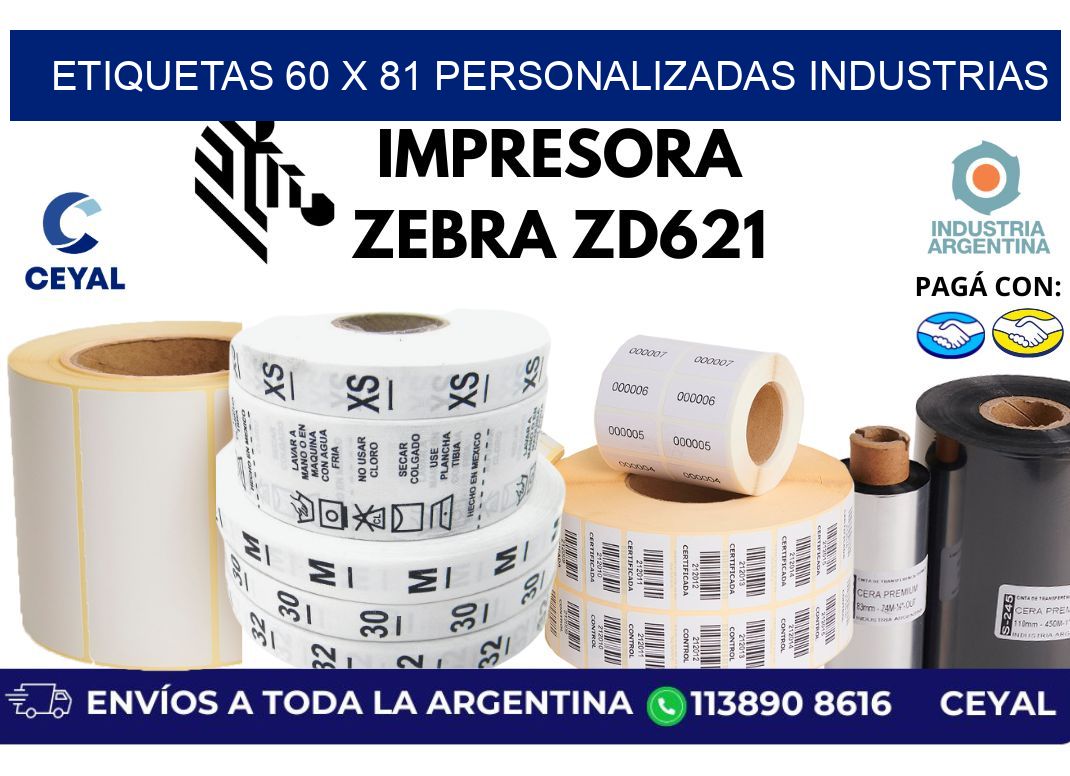etiquetas 60 x 81 personalizadas industrias