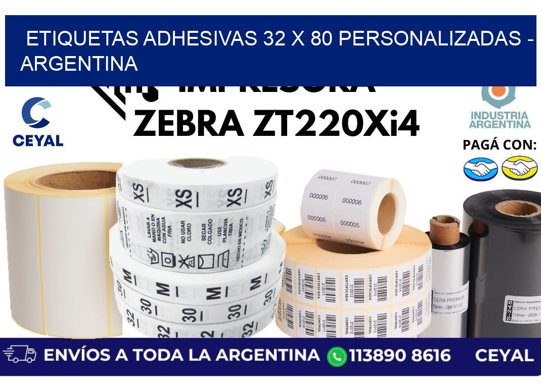 etiquetas adhesivas 32 x 80 personalizadas – Argentina
