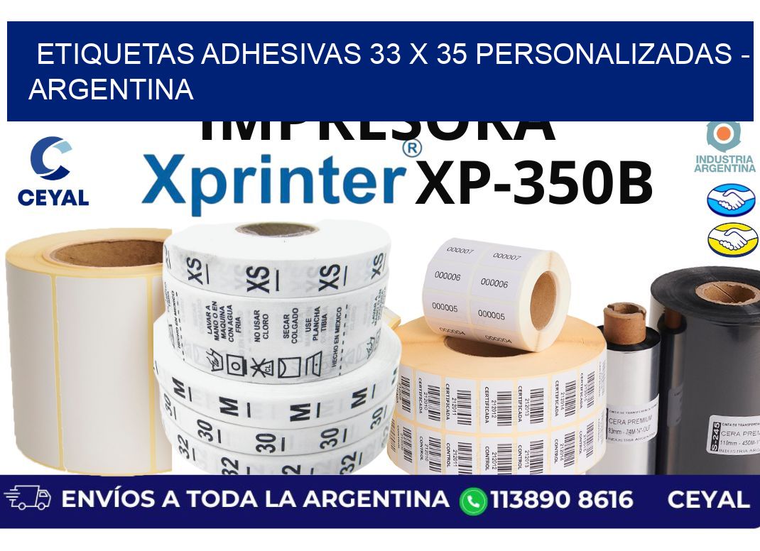 etiquetas adhesivas 33 x 35 personalizadas - Argentina
