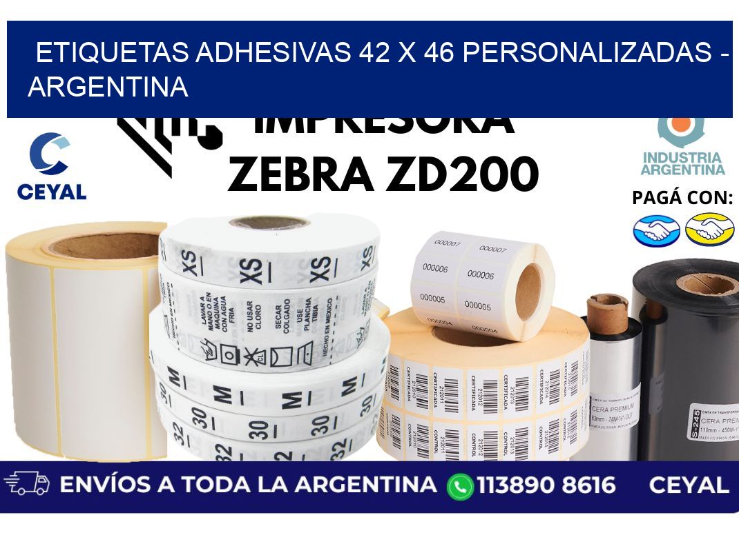 etiquetas adhesivas 42 x 46 personalizadas - Argentina