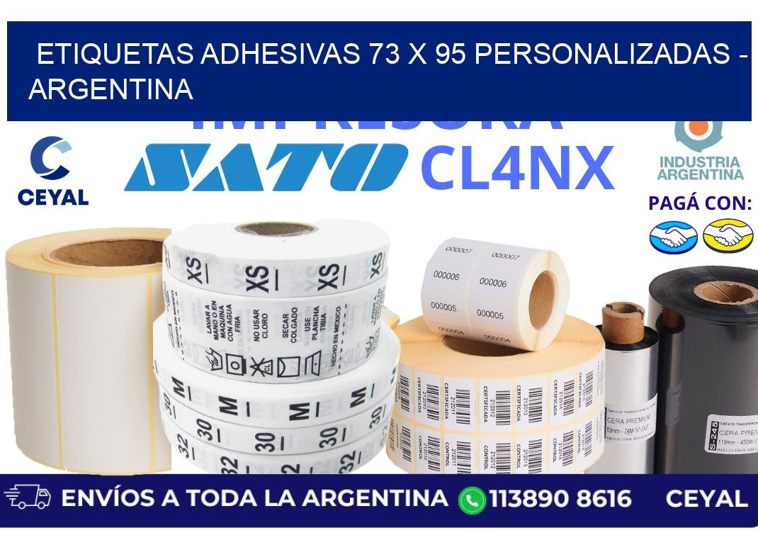 etiquetas adhesivas 73 x 95 personalizadas – Argentina