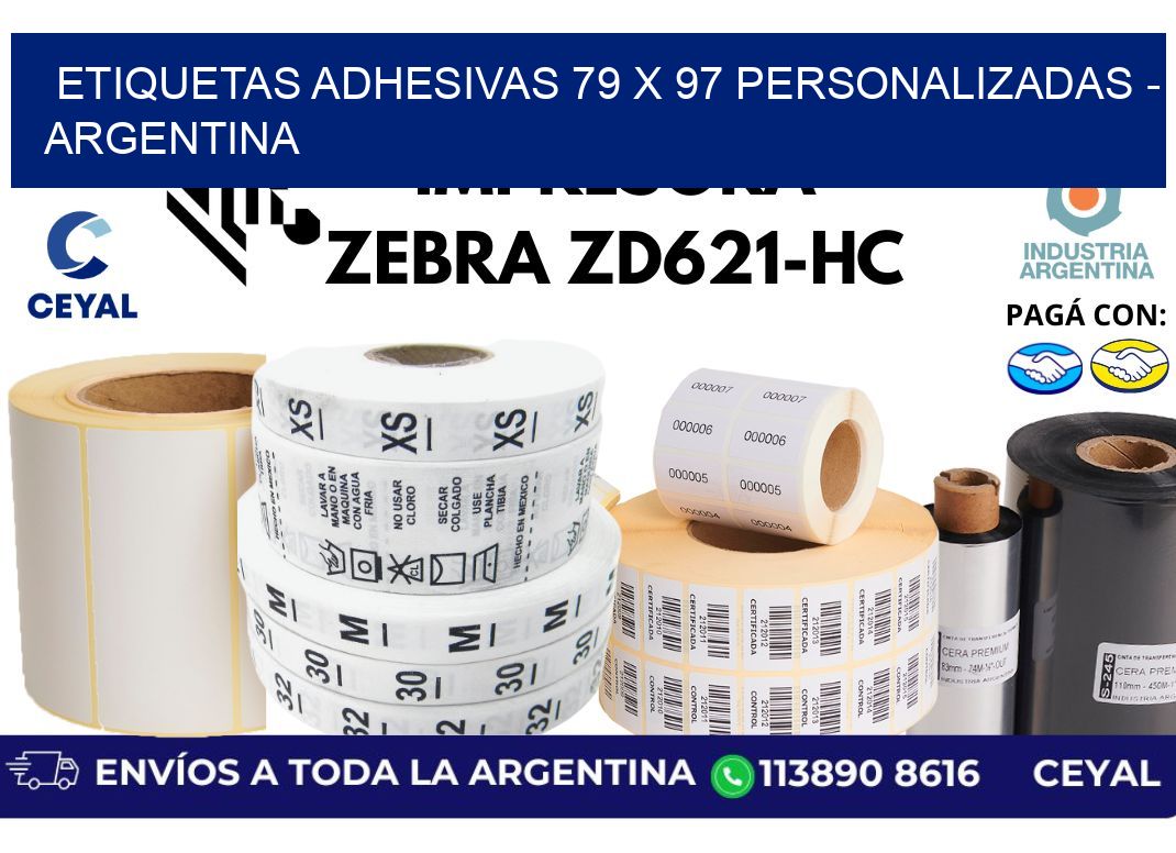 etiquetas adhesivas 79 x 97 personalizadas - Argentina