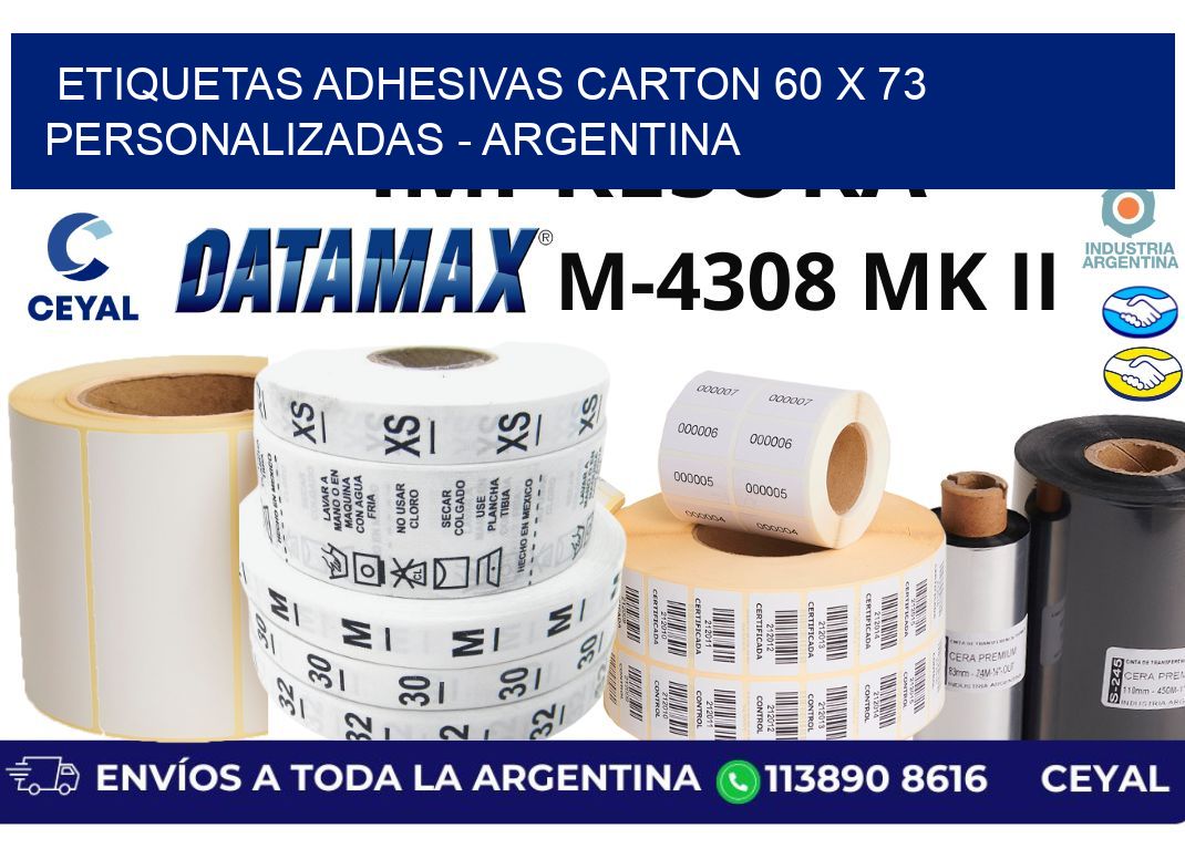 etiquetas adhesivas carton 60 x 73 personalizadas - Argentina